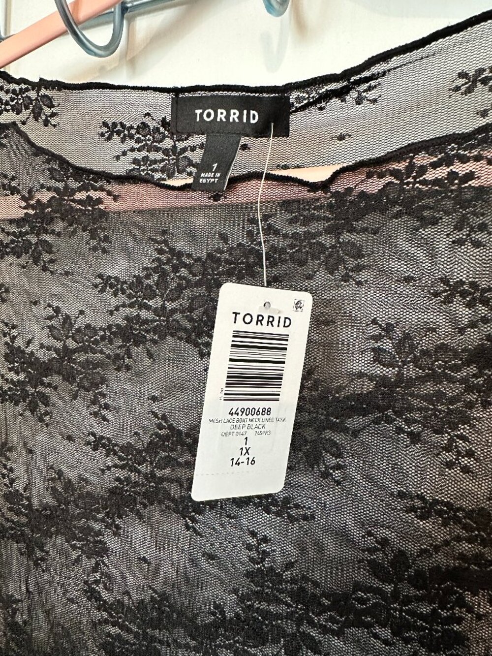 Torrid Mesh Lace Tank Top Size 1 - Picture 10 of 13